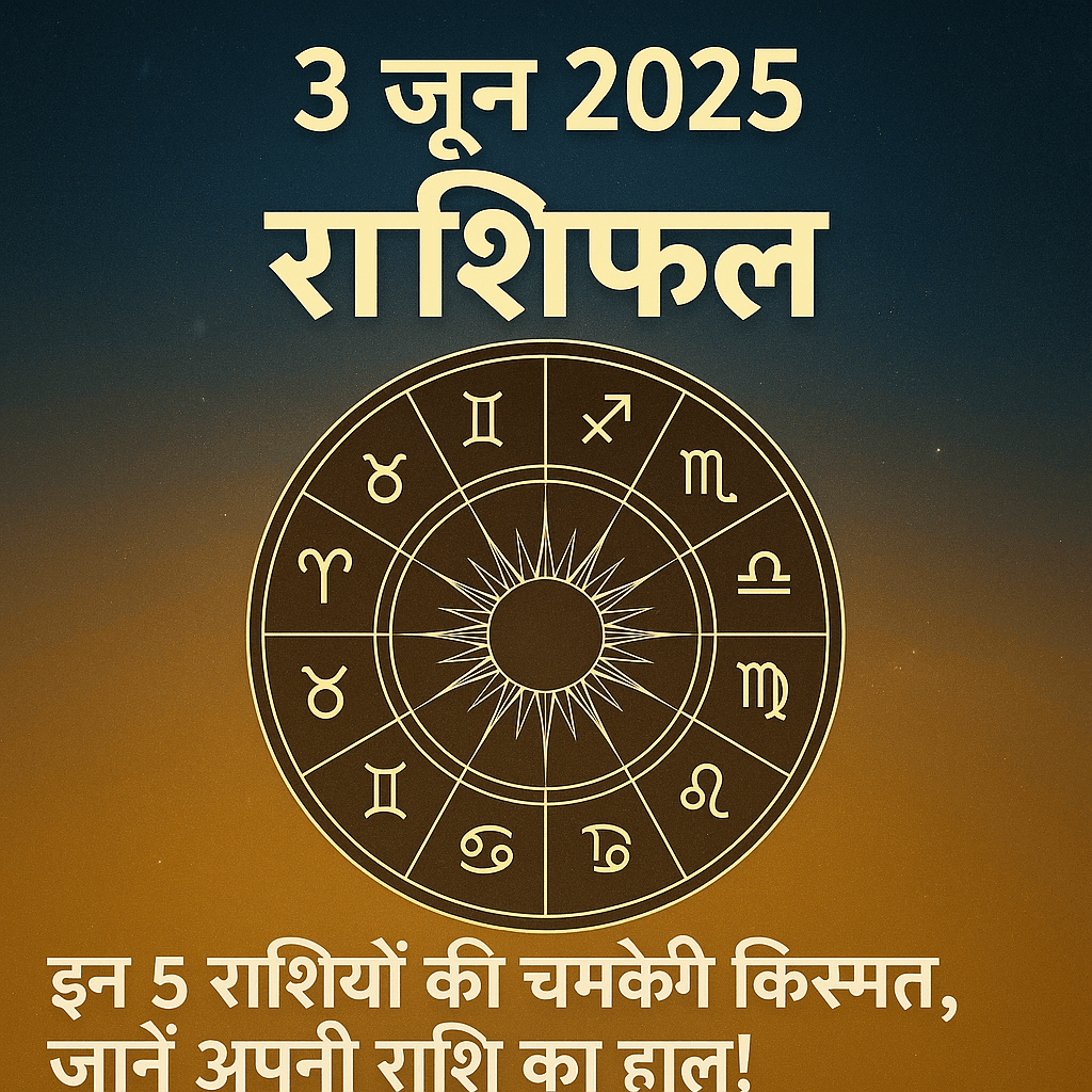 3 जून 2025 का दैनिक राशिफल – सभी 12 राशियों के लिए ज्योतिषीय भविष्यवाणी