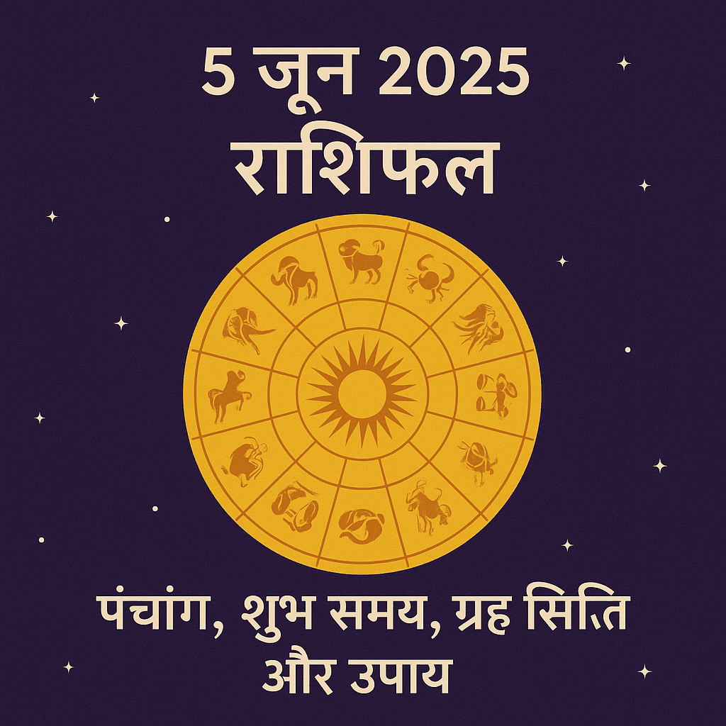 5 जून 2025 का दैनिक राशिफल, पंचांग और ग्रह स्थिति