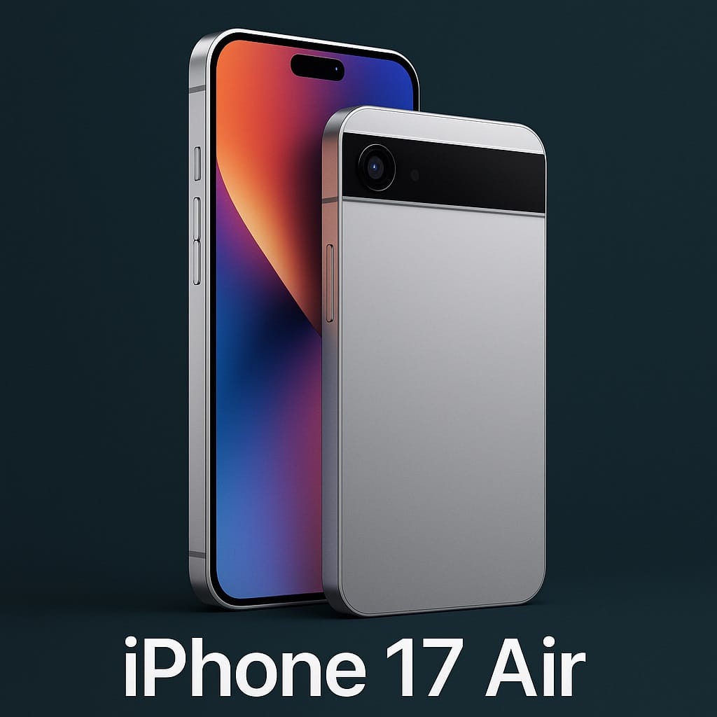 iPhone 17 Air ultra‑thin frame with horizontal camera bar