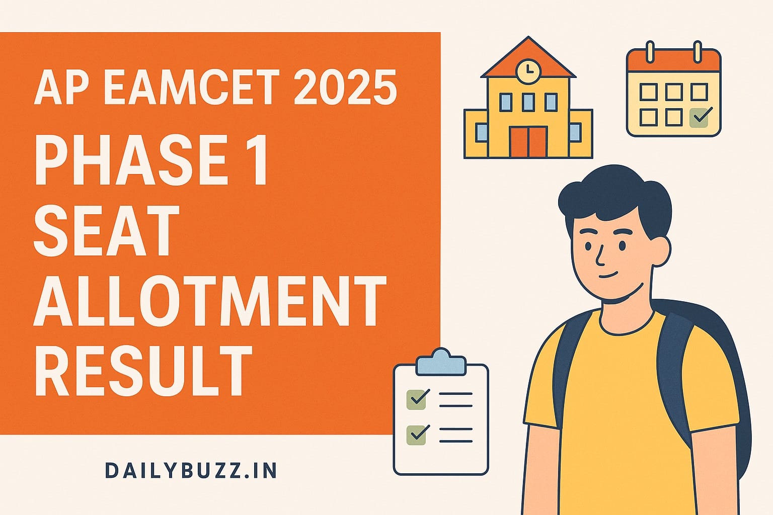 AP EAMCET 2025 phase 1 seat allotment results graphic