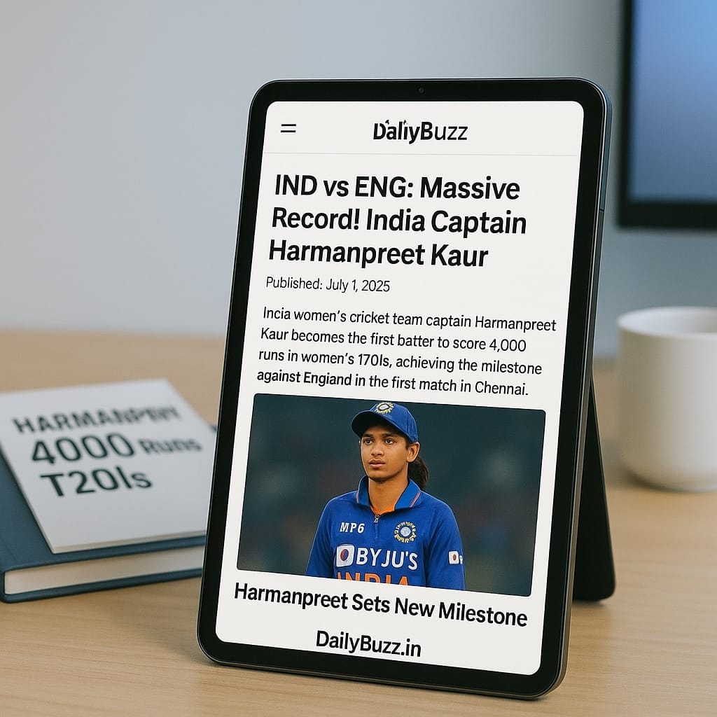 Harmanpreet Kaur scores century against England in 1st ODI