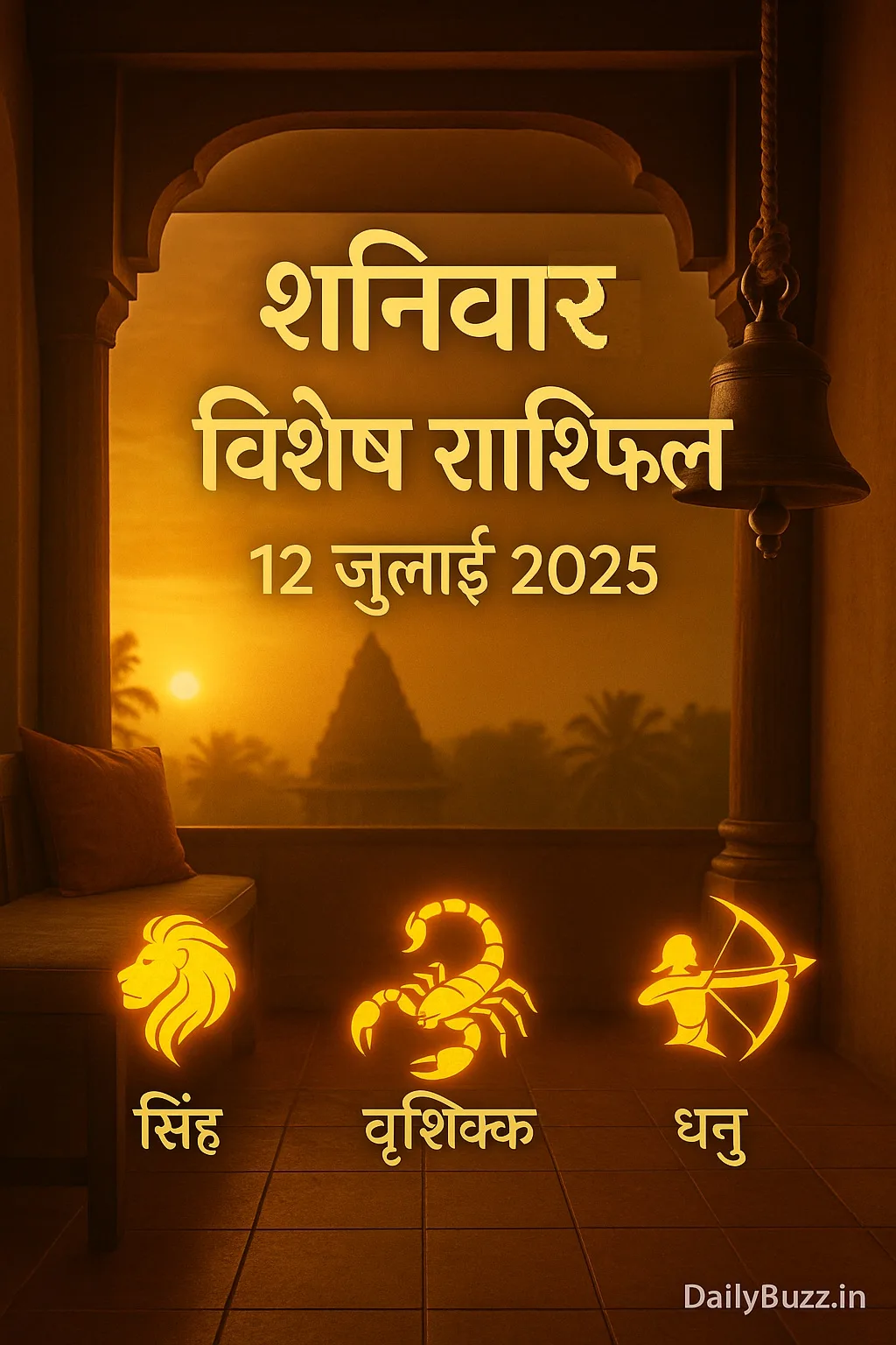 शनिवार विशेष राशिफल 12 जुलाई 2025 – 3 भाग्यशाली राशियाँ