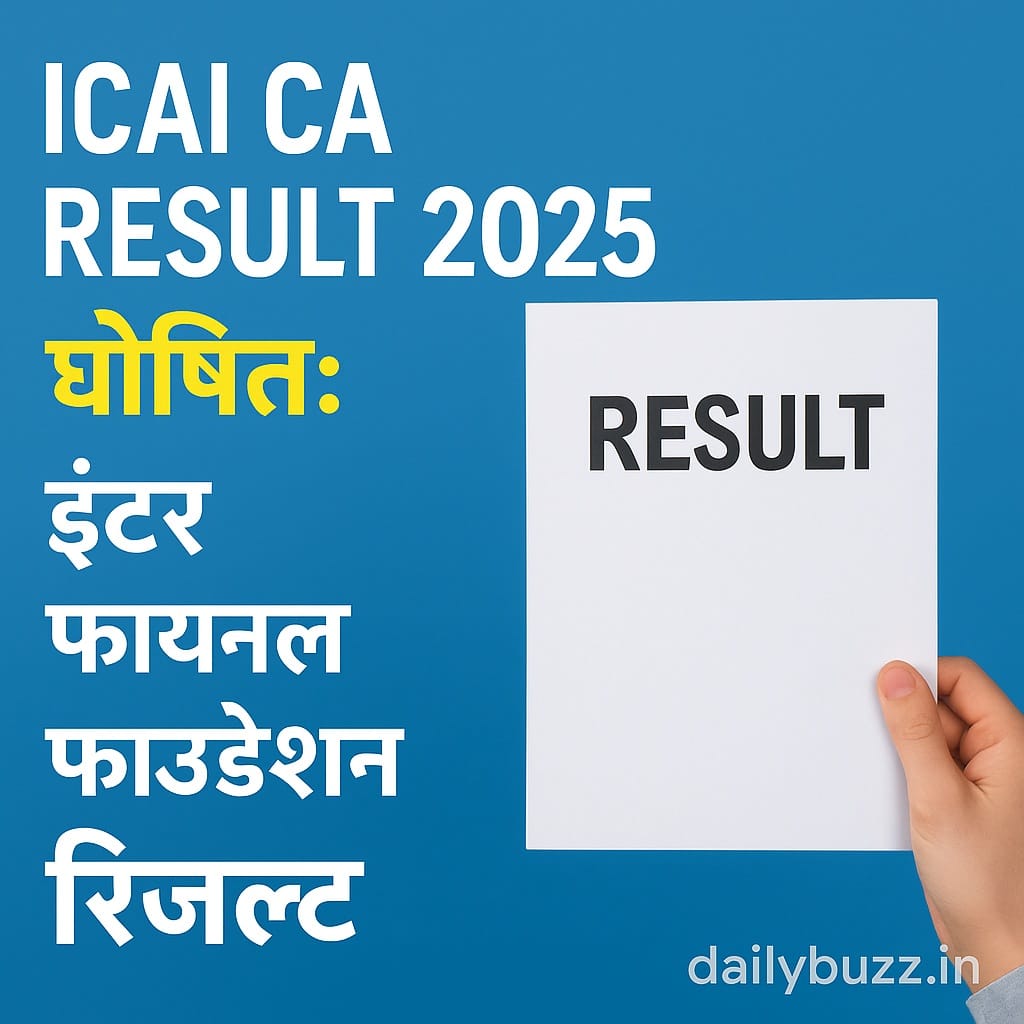 इंटर, फाइनल और फाउंडेशन के रिजल्ट जारी – ICAI 2025
