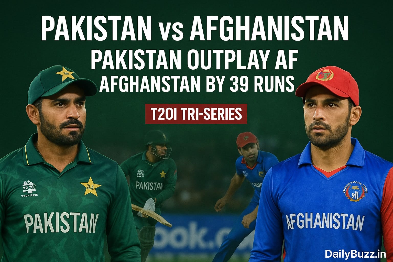 Pakistan beat Afghanistan by 39 runs in T20I Tri-Series