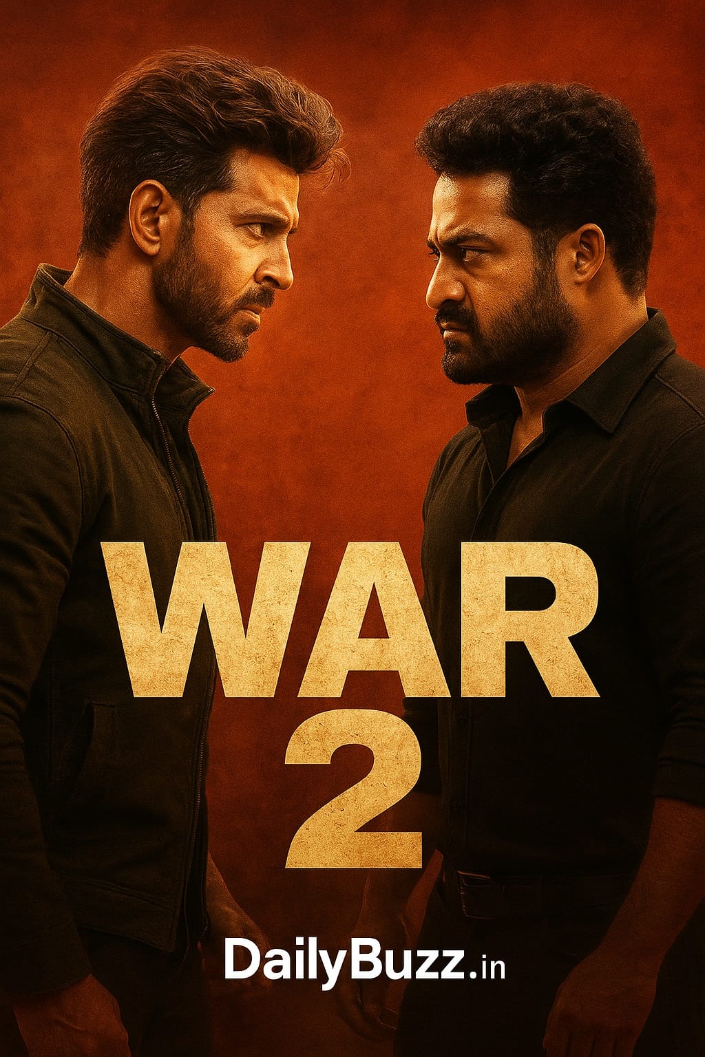 Hrithik Roshan और Jr NTR War 2 मूवी पोस्टर