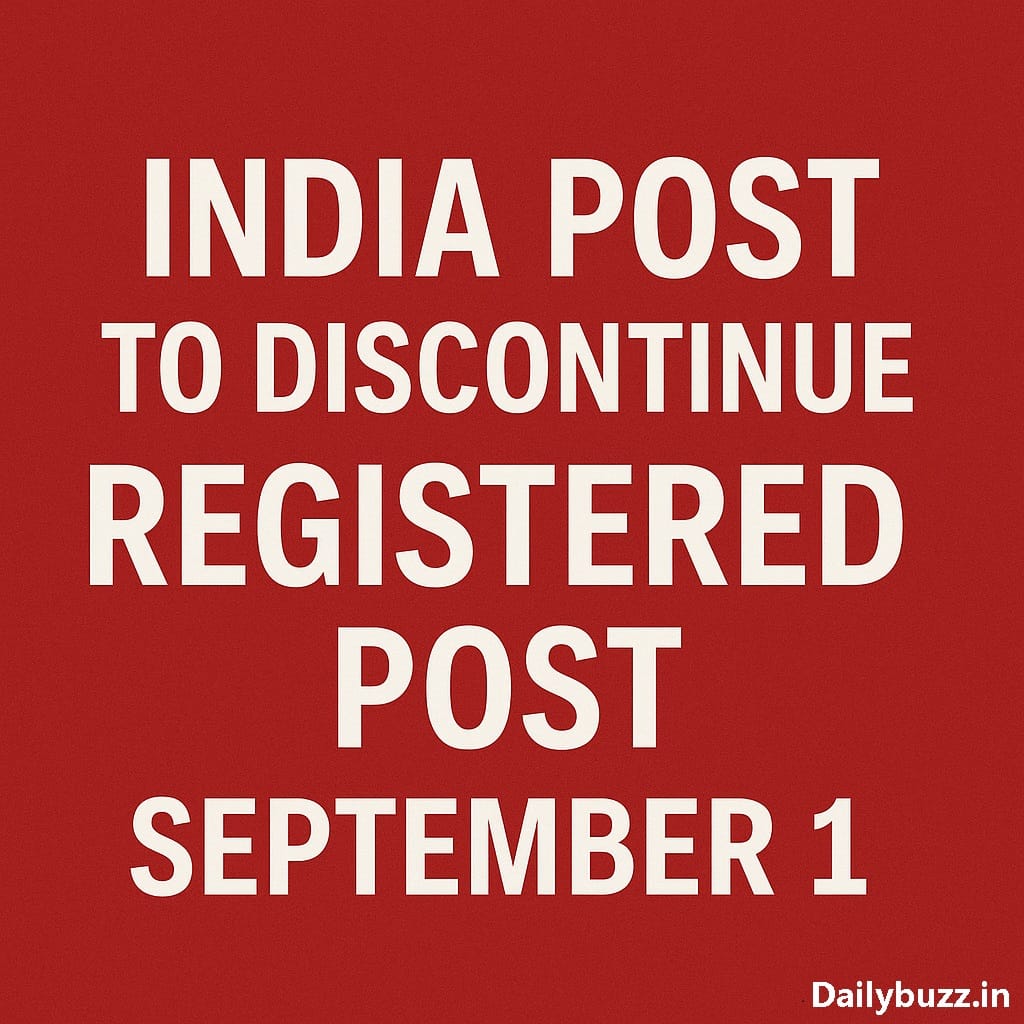 India Post discontinues registered post service from 1 September 2025