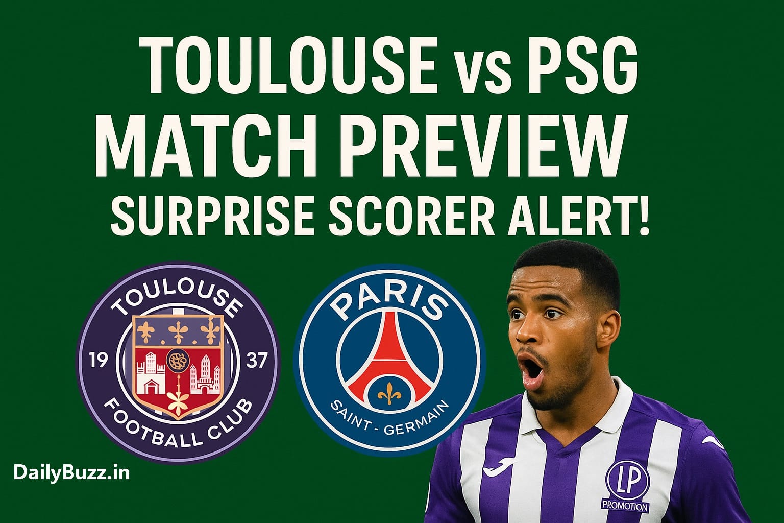Toulouse vs PSG Ligue 1 clash match preview with surprise goalscorer alert