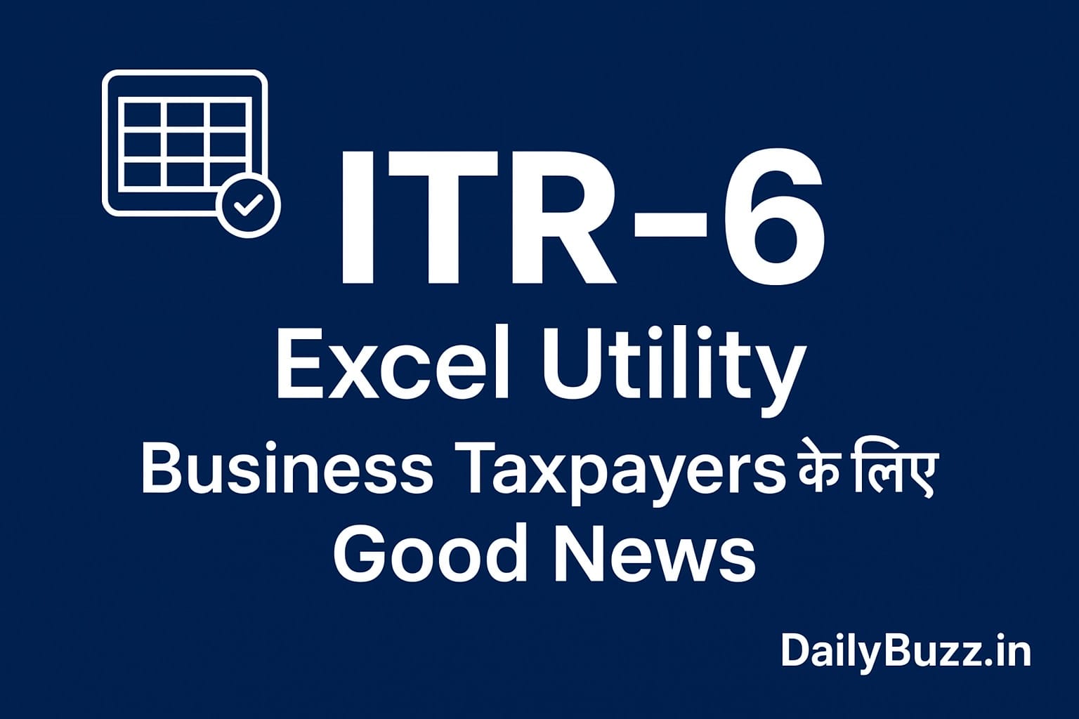 ITR-6 Excel Utility 2025 Download for Business Taxpayers