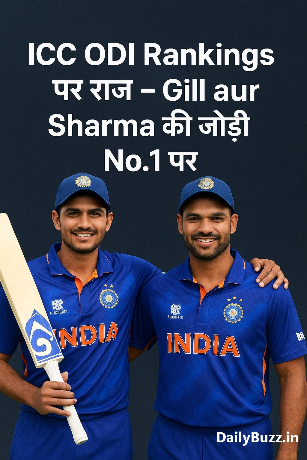 Shubman Gill ODI No.1 batsman, Abhishek Sharma T20 No.1 batsman