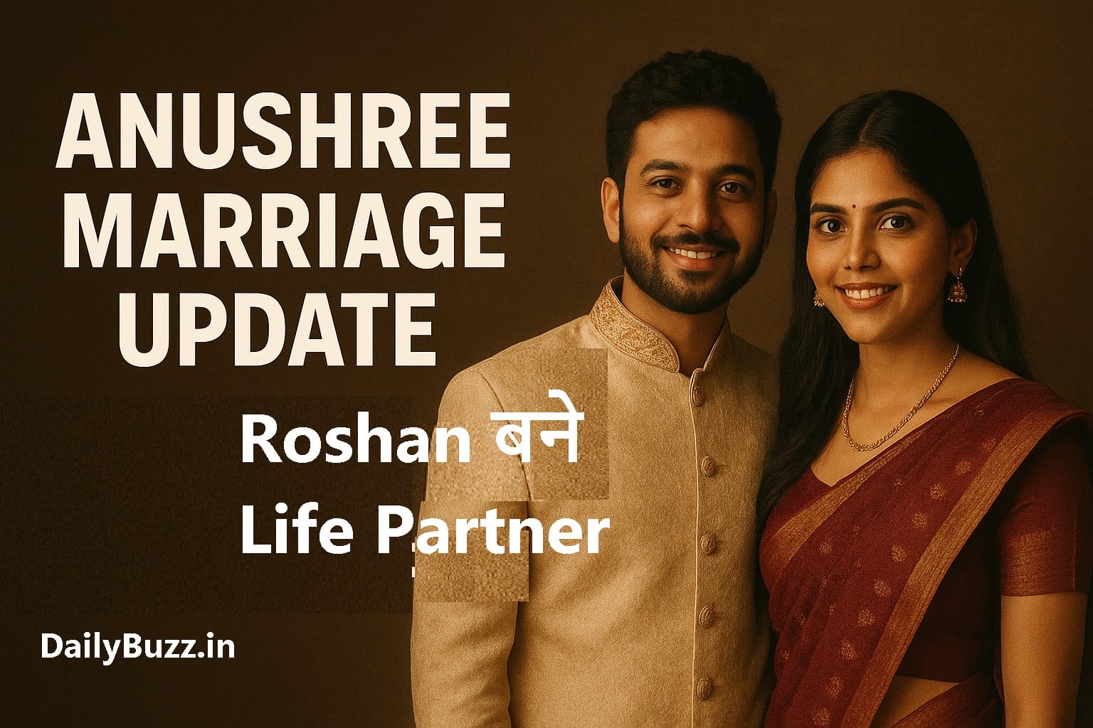 Anushree Wedding Photo with Roshan