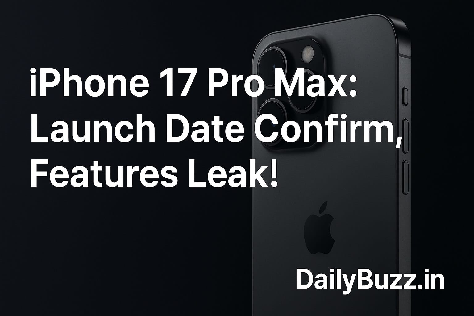 iPhone 17 Pro Max 2025 Design and Features Leak
