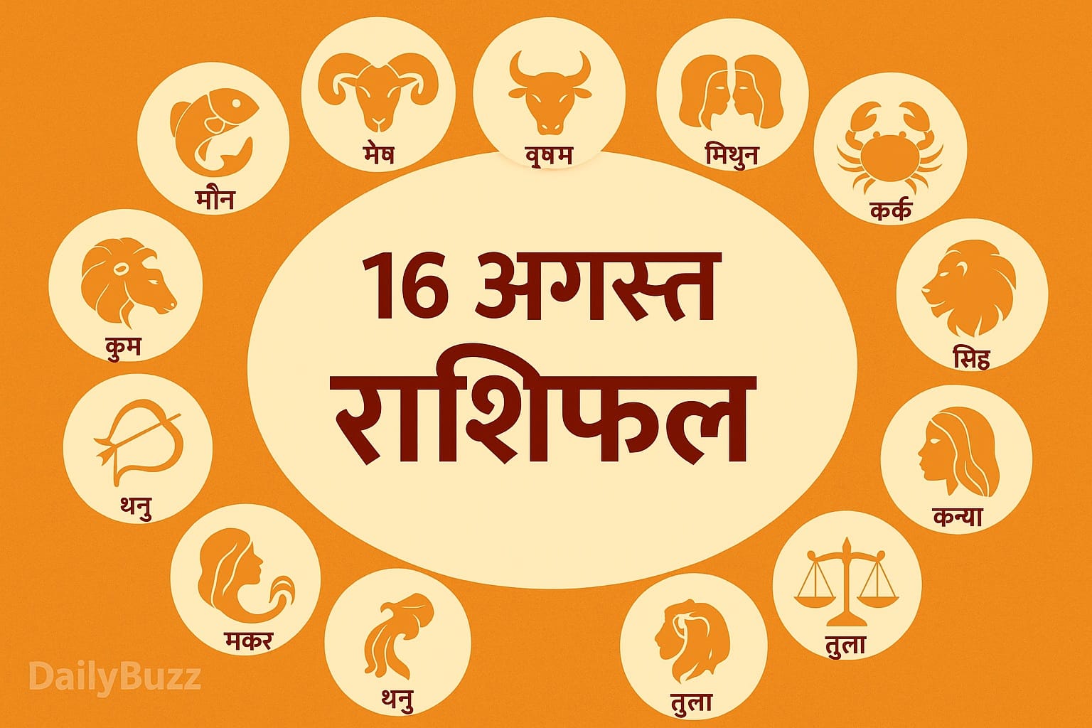 16 अगस्त 2025 का राशिफल – दैनिक पंचांग और 12 राशियों की भविष्यवाणी