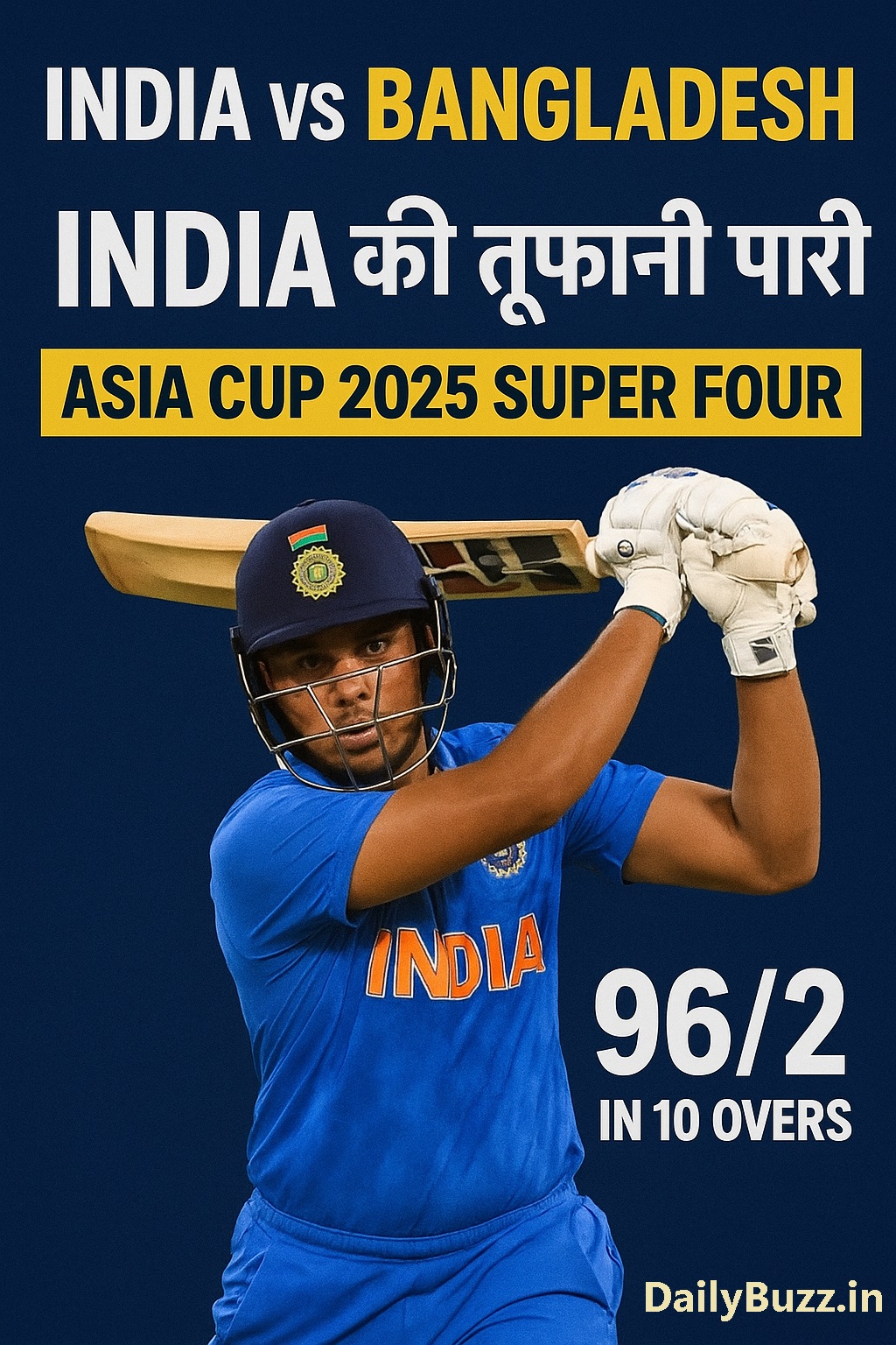 Abhishek Sharma batting India vs Bangladesh Asia Cup 2025