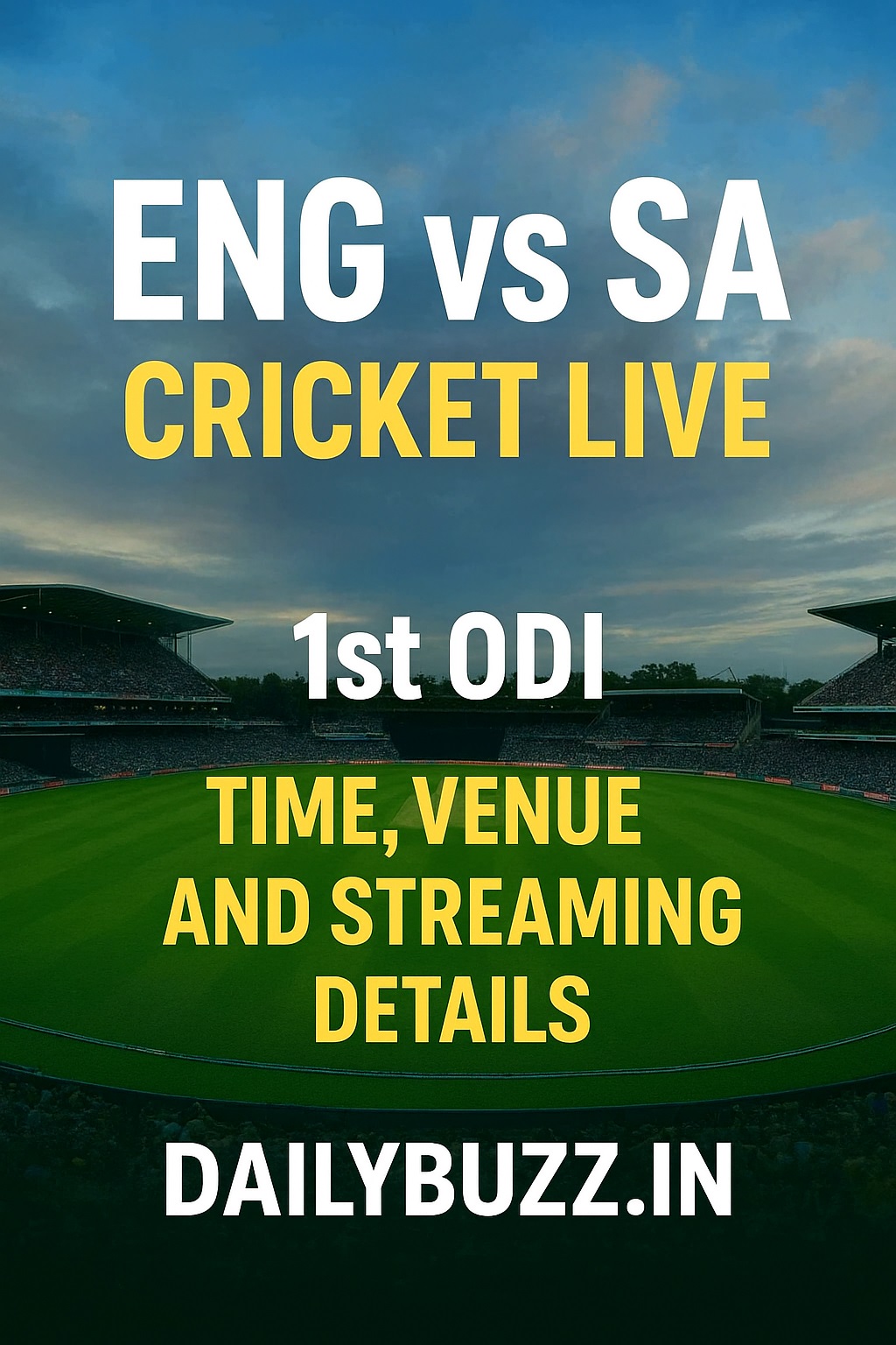 England vs South Africa ODI Live Streaming Details