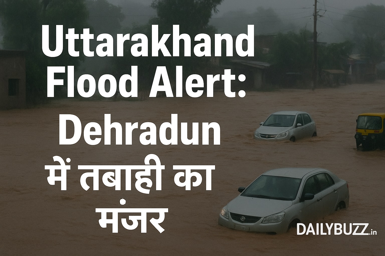 Dehradun Floods 2025 – Heavy Rainfall से घर और गाड़ियाँ डूबीं