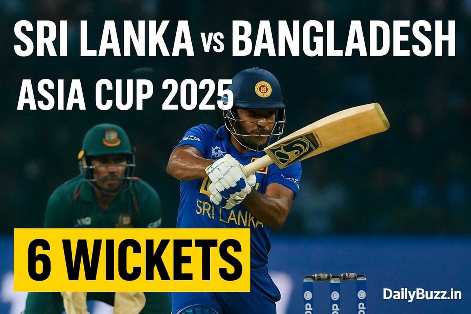 Asia Cup 2025 BAN vs SL Match – Sri Lanka beat Bangladesh by 6 wickets