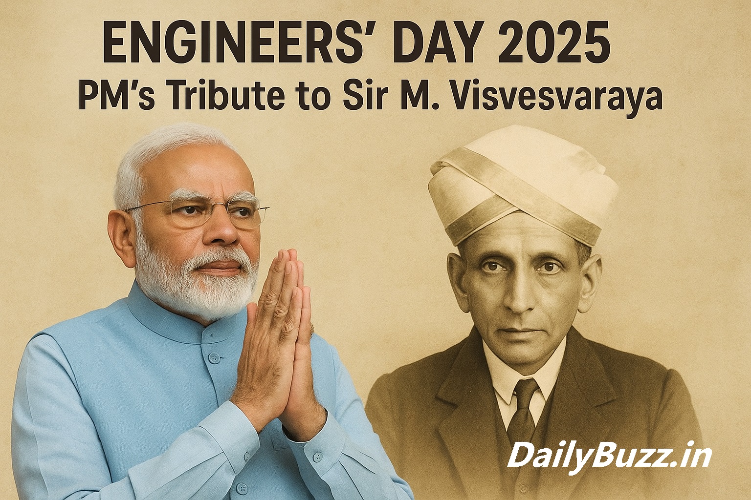 PM Modi paying tribute to Sir M. Visvesvaraya on Engineers’ Day 2025