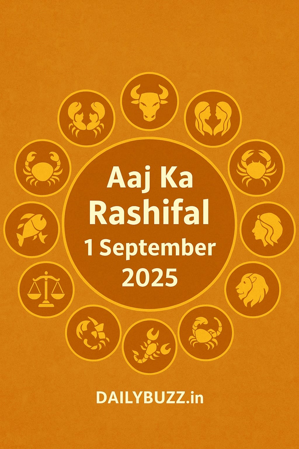 Aaj Ka Raashifal 1 September 2025 – 12 Rashiyo ka bhavishyafal