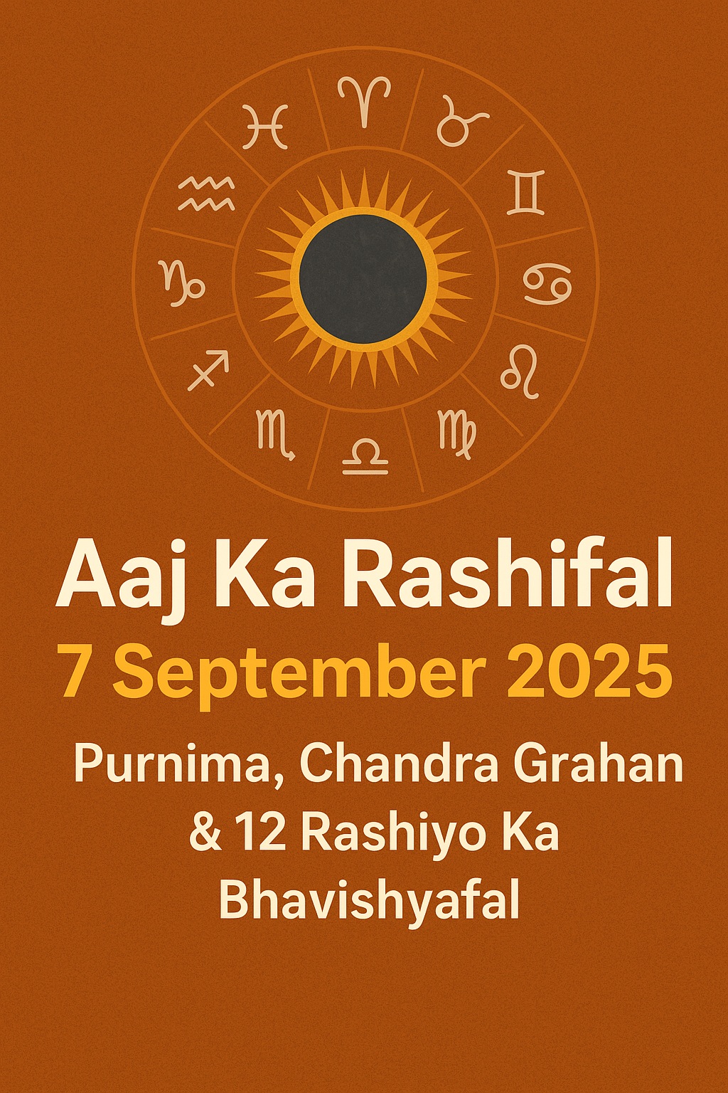 Aaj Ka Rashifal Hindii 7 September 2025 – Chandra Grahan Special with Zodiac Signs